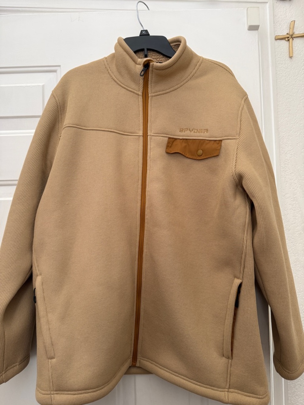 Spyder Men's Khaki/Tan Full-Zip Performance Fleece Jacket